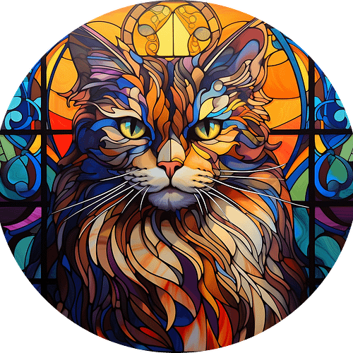 Colourful Cat Suncatcher