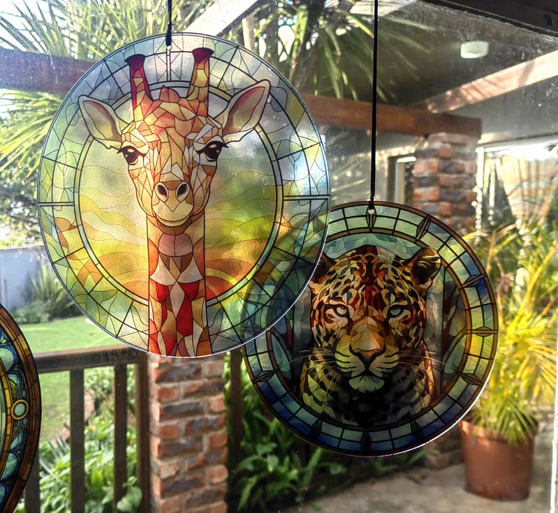 Giraffe or Leopard Suncatcher 20cm