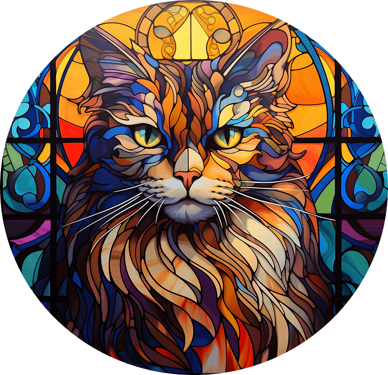 Colourful Cat Suncatcher