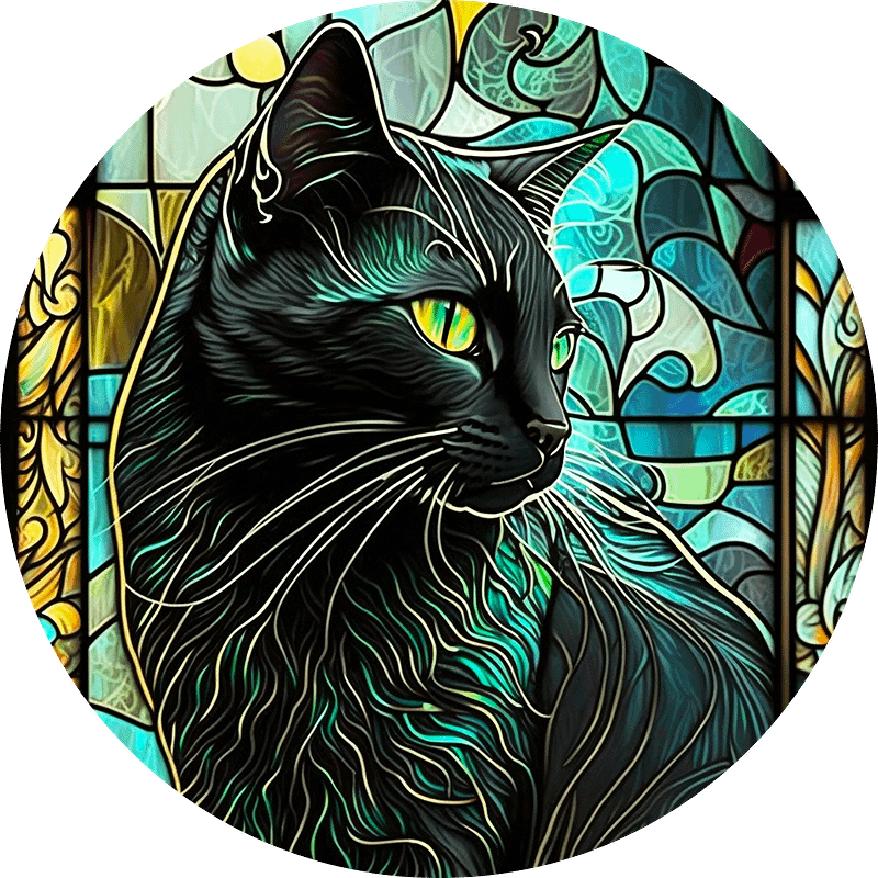 Black Cat Suncatcher