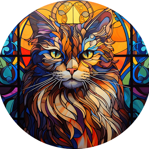 Colourful Cat Suncatcher