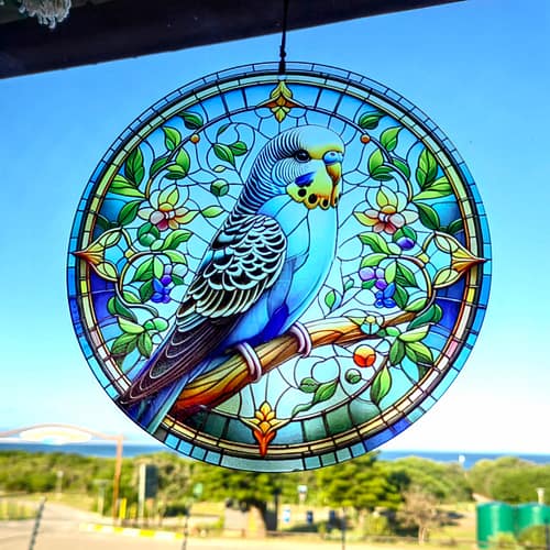 Budgie Suncatcher 20cm