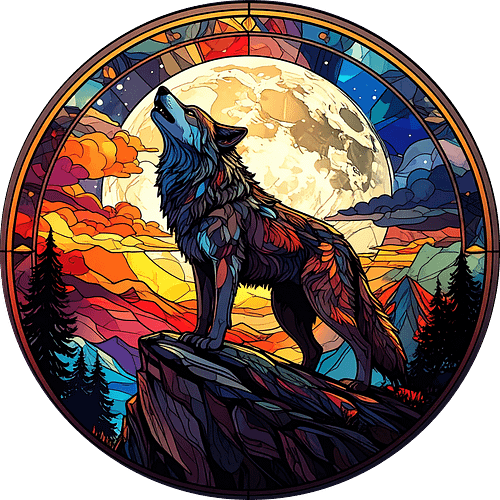 Howling Wolf Suncatcher