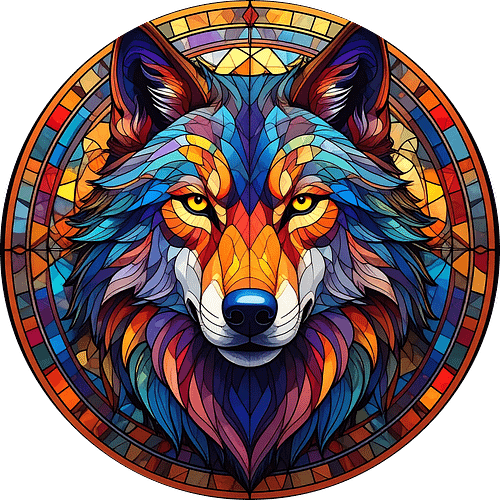 Wolf Head Suncatcher